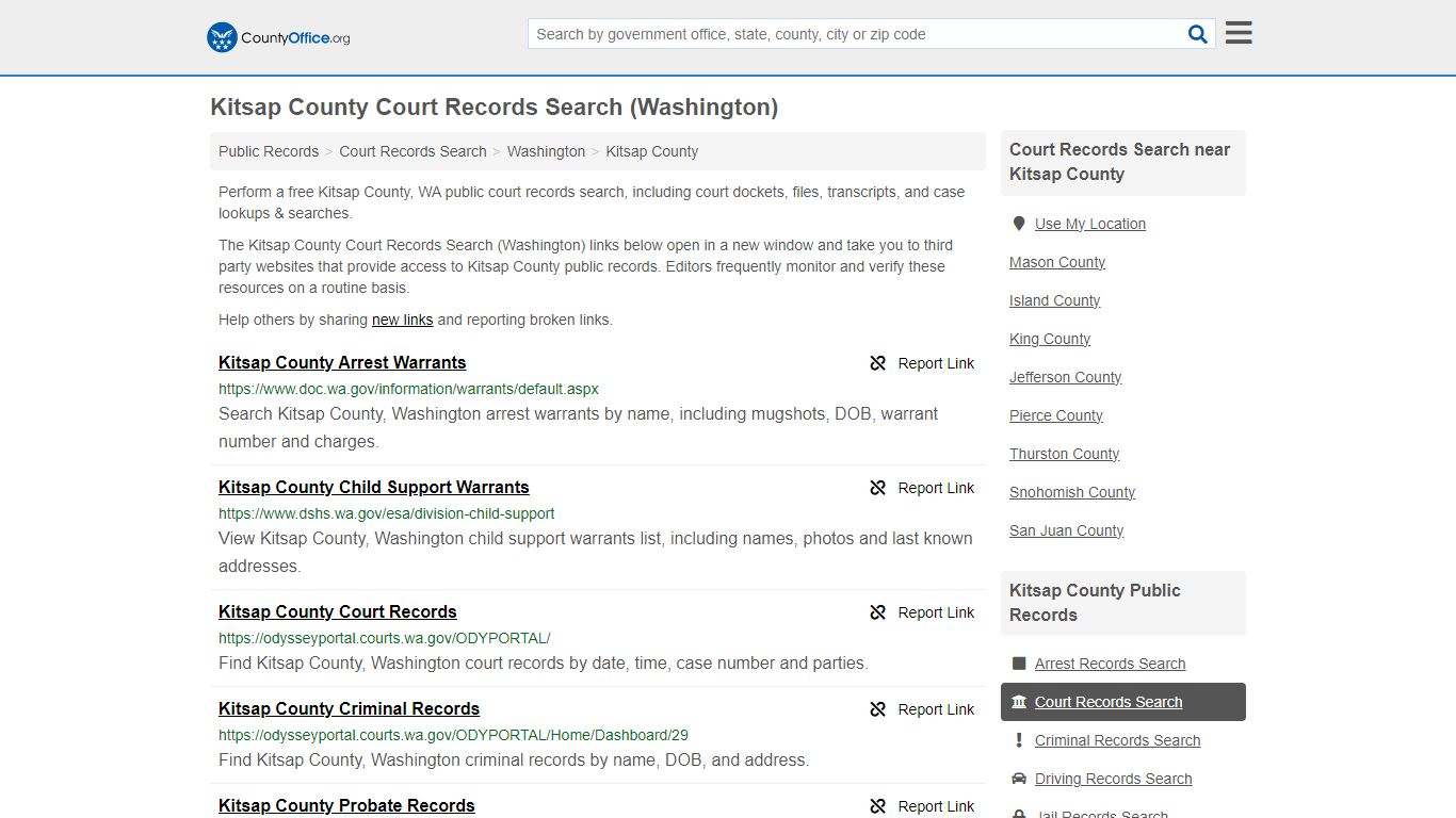 Kitsap County Court Records Search (Washington) - County Office
